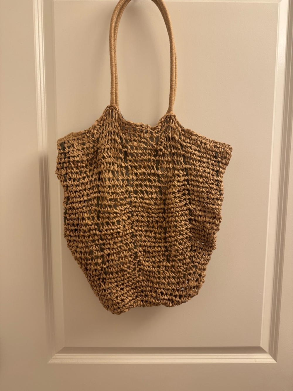 Hearth and Hand Magnolia Woven Straw Tote Bag - Natural Brown